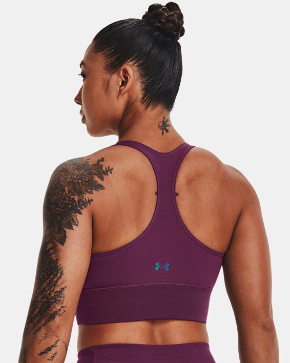 Camiseta de tirantes UA RUSH™ HeatGear® Crop para mujer, Purple, pdpMainDesktop image number 1